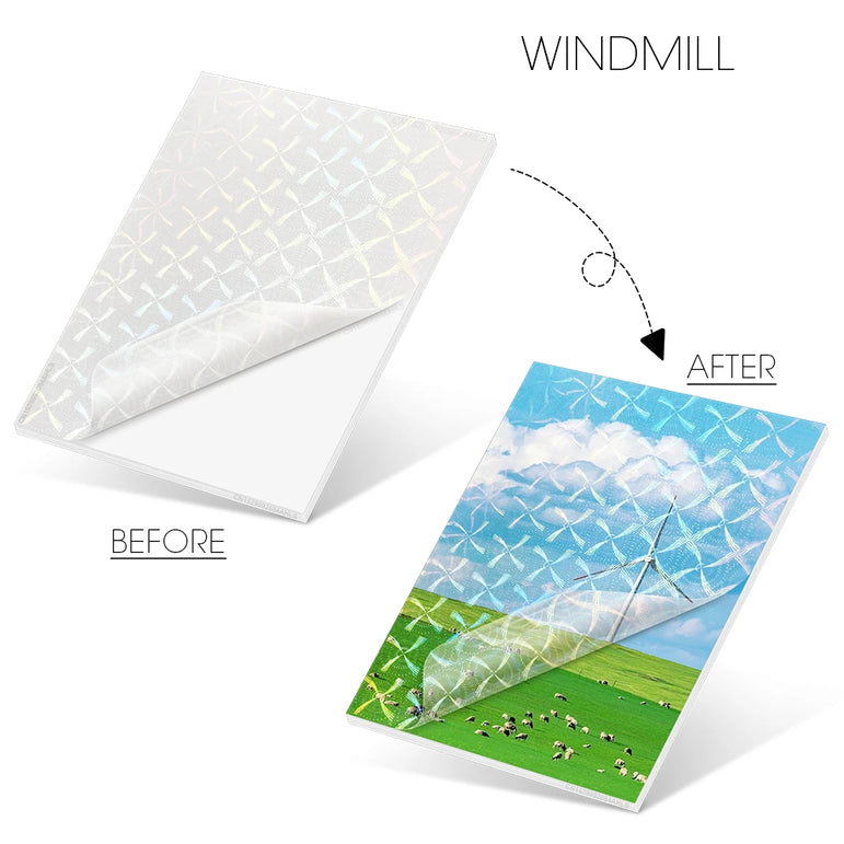 10 Sheets Cold Laminating Film Glossy Transparent Label Sticker Self Adheisve Lamination Film Waterproof Overlay Photo Picture