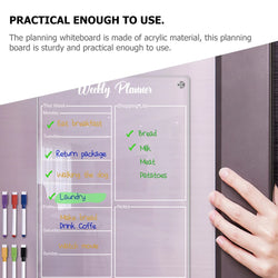 Magnetic Planner Acrylic Whiteboard For Calendar Desk Schedule Kitchen Supplies Refrigerator Message Board Dry Erase Board With