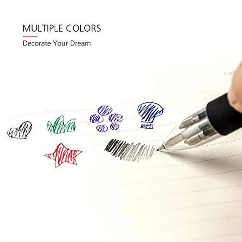 6 In 1 Multicolor Ballpoint Pen 5 Colors Ball Pen Creative Multicolor Ballpoint Pen 1 Automatic Pencil With Eraser for School