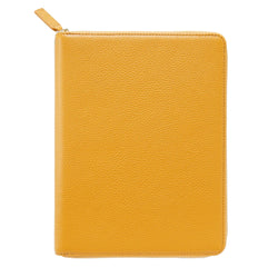 Moterm Genuine Pebbled Grain Leather A5 Zip Cover with Top Pocket Cowhide Planner Zipper Notebook Organizer Agenda Journal Diary