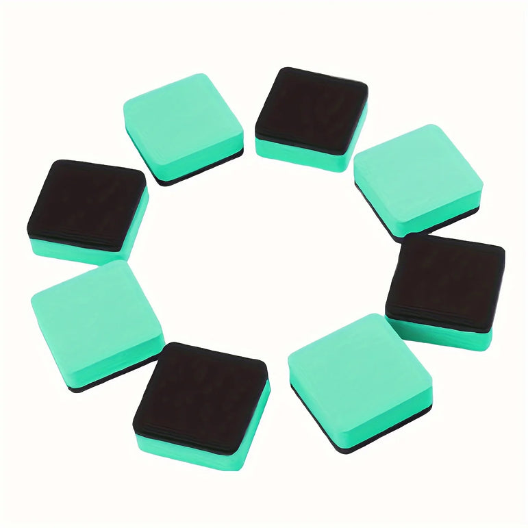 4pcs/8pcs Mini Dry Erase Blackboard Erasers, Magnetic Whiteboard Dry Erasers Chalkboard Cleaner Wiper For Teacher Supplies