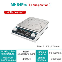 JOANLAB Multiple Magnetic Stirrer Hot Plate Digital Display Laboratory Stirrer Magnetic Mixer Heating Four-station Six-Position