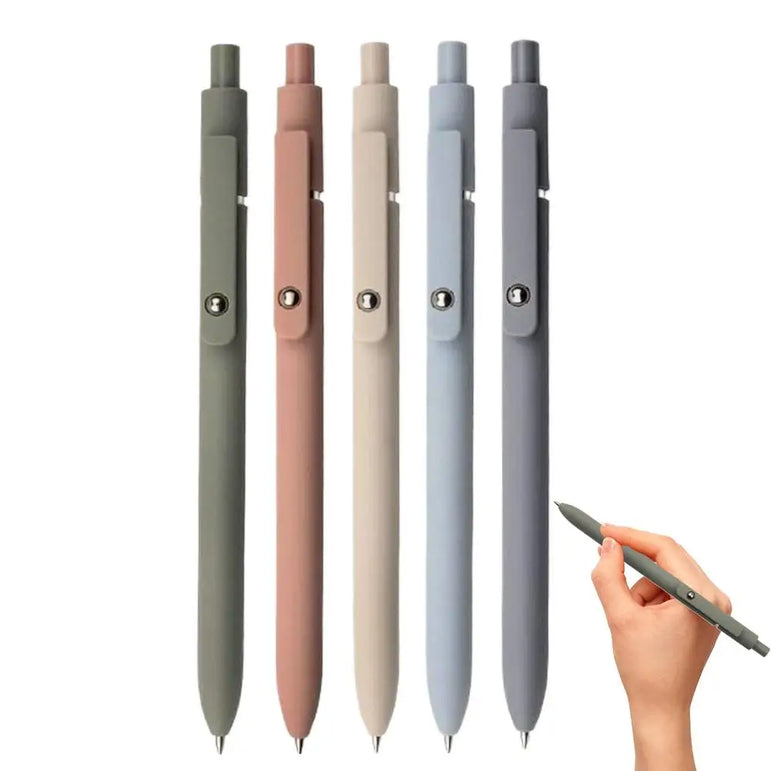 5 Pack 0.5mm Black Ink Pen Fine Tip Smooth Writing Used for Diary Notes Cute Office Study Supplies Gifts for Women Men