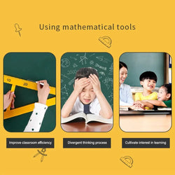 Large Triangular Ruler Professional Math Geometry Multifunction Compass Multi-Size Angle Protractor Teacher