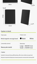 Magnetic Bulletin Board with Stand Magnetic Board for Tabletop with Magnetic Clamp Metal Board for Magnets Display
