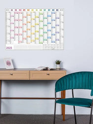 Full Year Wall Calendar 2025 365 Day Poster Calendar Wall Hanging Yearly Planner Thick Paper Calendar With Colored Stickers