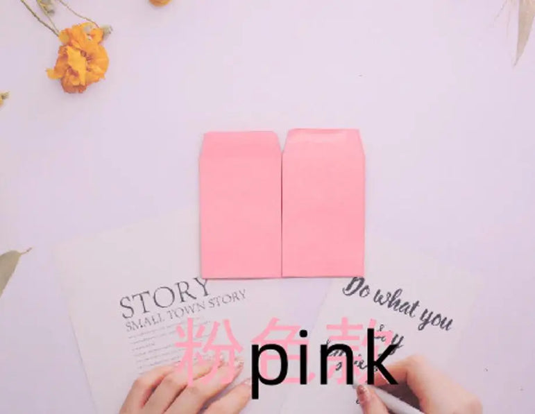 20pc Small 6x9cm Gule Stick Paper Letter Pocket Envelops for Cash Coin Mini Paper Envelopes Bag Small Business Supplies Red