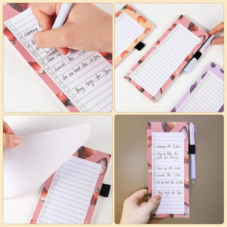 50 Sheets Magnetic Fridge Notepads To-Do List Pad Memo Pad for Grocery Shopping Memos Mini To-do-list Note Paper Pad Reminders
