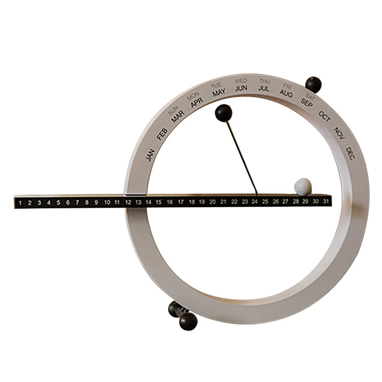 Magnetic Ball Manual Calendar with Month Week Date Desktop Calendar Decor Novelty Desk Calendar for Home Office Decor