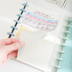 1 Piece of A5 Detachable Mushroom Button Loose-Leaf Book, Creative DIY Thickeneded Foam Pp Cover, 8.2*5.6inch, 100g Thickeneded Paper, 90 Pieces Of/180 Pages with Horizontal Lines, Ladies' Diary, for Gifts, Work, Office and S