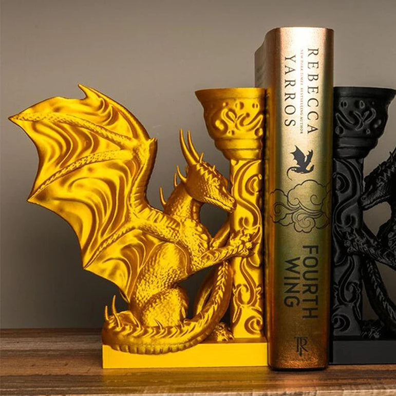 Whimsical Dragon Bookends Dragon Book End 3D Printed Animal Dragon Book Stopper A Must-Have For Fantasy Lovers Bookshelf Decor