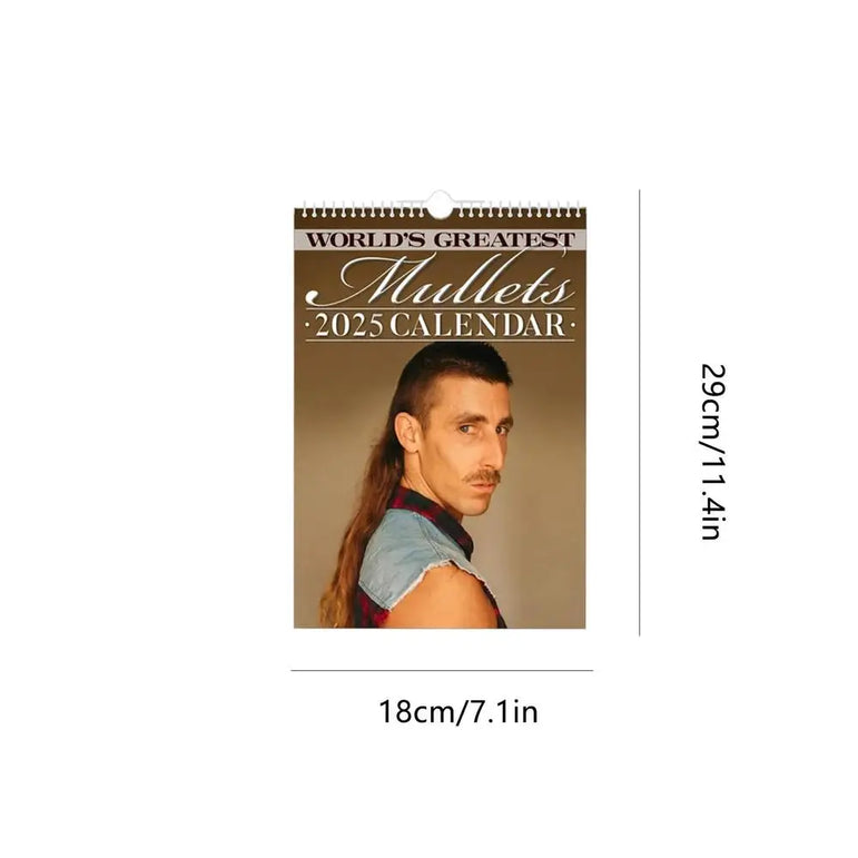 2025 Calendar Mullets Hair Stylist Journal Mullets Calendar Funny 2025 World's Greatest Mullets Calendar Journal Calendars For
