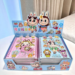 1/3/5 Pcs Cartoon Anime Cute Bunny Print Booklet Roll Book Sticker Combo Book Student Decompress Diy Booklet Material Gift