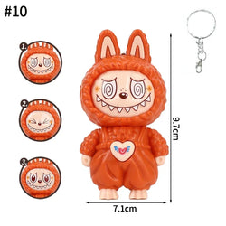 Press Face Changing Doll Toy Pendant Creative Cartoon Keychain Decompression Cute Face Changing Game Car Keychain Desktop Decor