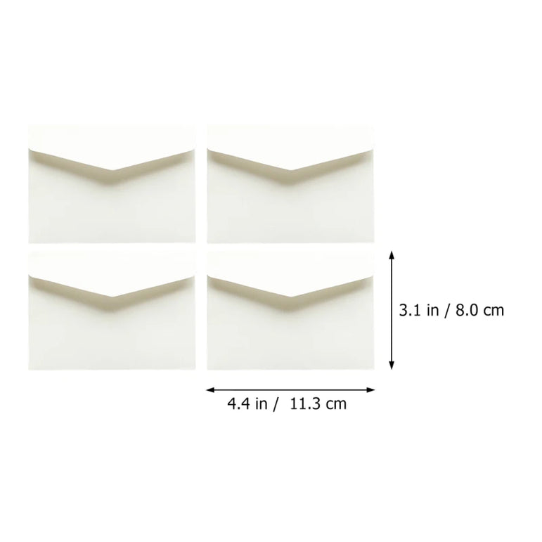 100 Pcs Mini Blank Envelopes Card Storage Bag Paper Envelope Document Holder Business Letter Envelope Money Bag Thickened File