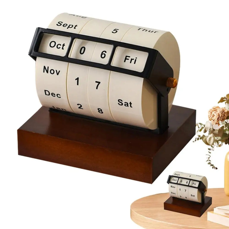 Perpetual Date Calendar 12 Months Weeks Display Perpetual Calendar Tabletop Ornaments Countdown Calendar For Bedroom Cafe