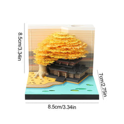 Castl Desk Calendar 2025 Tear-Away 3D Calendar Memo Pad Creative Desk Calendar DIY Notes Notepad 3D Art Calendar Paper