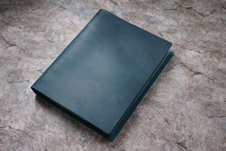 First-layer Cowhide Notebook A4 Enlarged Notebook Crazy Horse Leather Binder Thickened Sketchbook Retro Notepad Gift Notebook