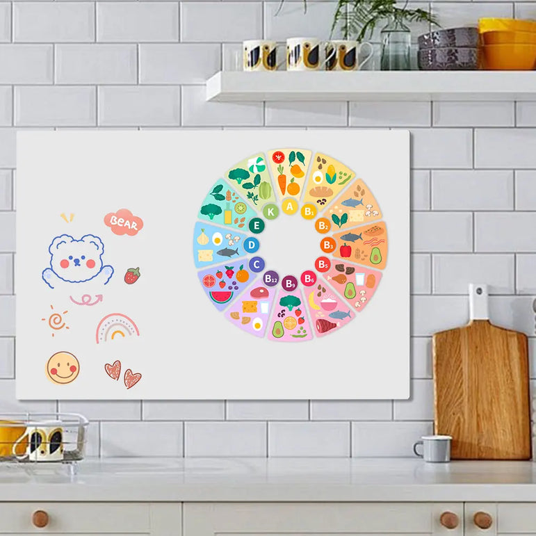 Magnetic WhiteBoard Fridge Stickers Dry Erase Calendar Portable Kids School Board Memo White Board Gift for Kids Office Board