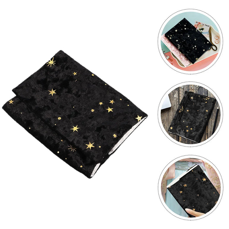 3pcs A5 Velvet Notebook Cover Book Protector Sleeve Dust Cover For Composition Books Elegant Cloth Book Covers Protector Pouch