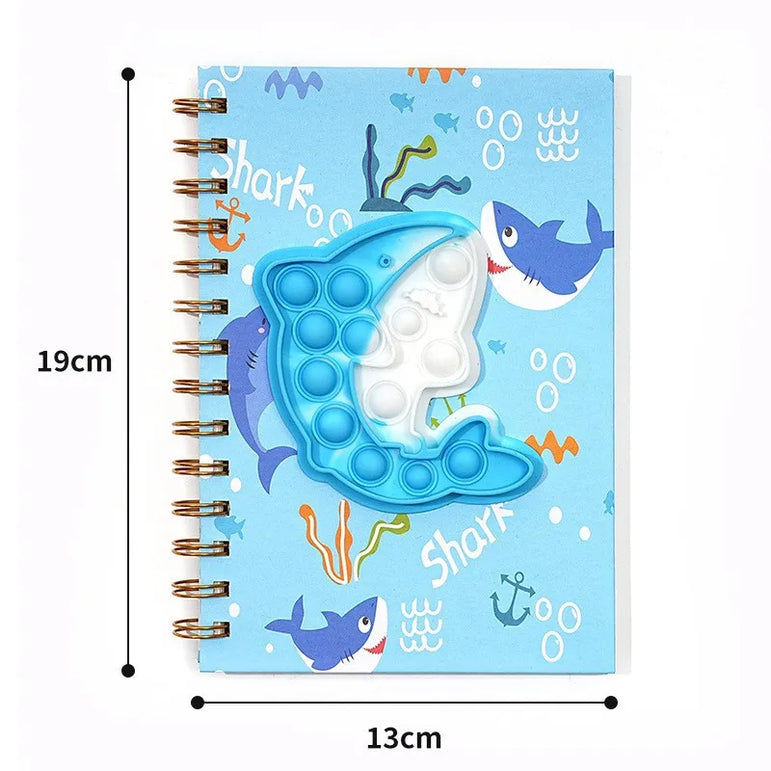 1pc Cartoon Unicorn Notebook Student Children's Silicone Decompression Bubble Coil Notebook Stationery Supplies Gifts 2025 New