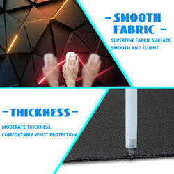 Mouse Pad Desk Pad Extended Mouse Mat 31.5x11.8in Large Computer Keyboard Desk Mat Desk Pad with Non-Slip Base and Stitched Edge
