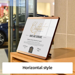 A4 21x29.7cm Honor Certificate Acrylic Sign Holder Display Stand Tabletop Menu Paper Holder Product Name Price Card Poster Frame
