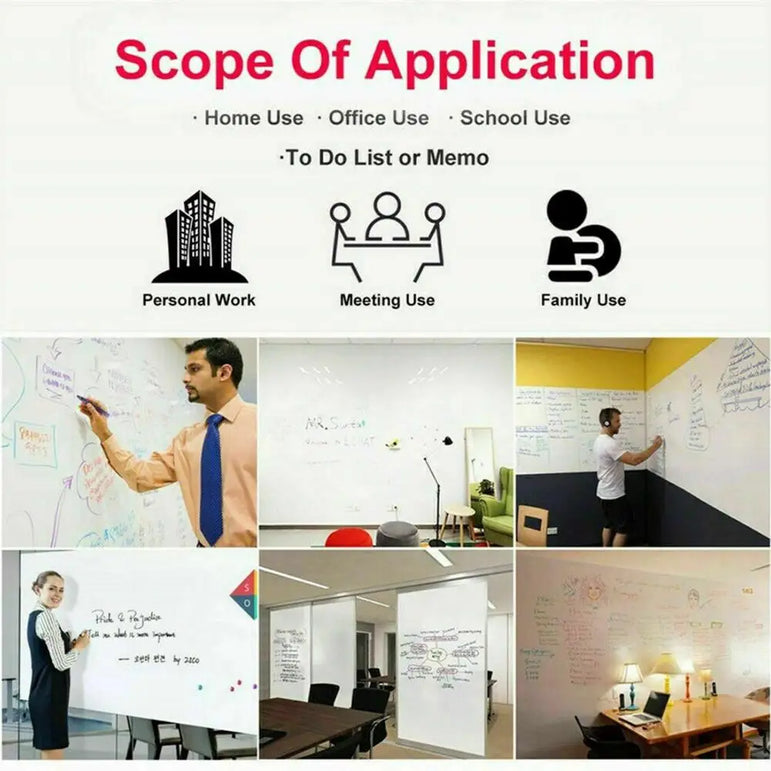Electrostatic Whiteboard Wall Stickers Removable Children's Household Writing Board No Hurt The Wall Painting Drawing Board