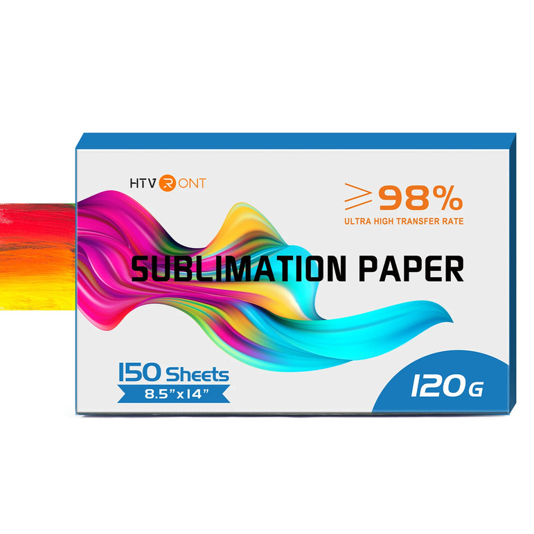 HTVRONT 150 Sheets 8.5x14 inches Inkjet Sublimation Paper Heat Transfer Paper for Inkjet Printer T-shirt Clothes Printing 120g