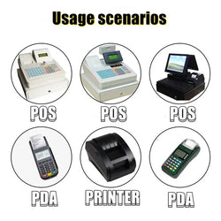 Thermal Paper 57x30mm POS Printer Blue Font 10 Rolls Mini Mobile Bluetooth Cash Register Roll Paper Bill Receipt Printing Paper
