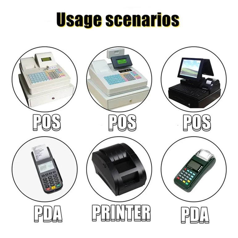 Thermal Paper 57x30mm POS Printer Blue Font 10 Rolls Mini Mobile Bluetooth Cash Register Roll Paper Bill Receipt Printing Paper