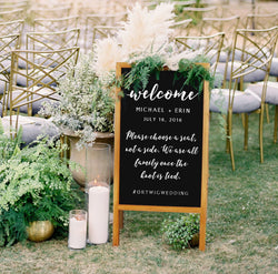 A Board Chalkboard Magnetic Chalkboard Easel Double Sided Wooden Sign Board