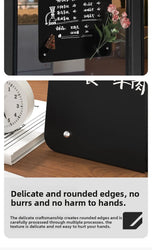 Desktop magnetic large-sized whiteboard, handwritten ironwork sign, coffee shop, standing blackboard billboard