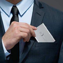 Business Card Holder Hand Push Card Case Bank Card Membership Cards Package Metal Ultra Thin Business Card Box Organizer