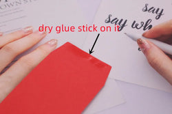 20pc Small 6x9cm Gule Stick Paper Letter Pocket Envelops for Cash Coin Mini Paper Envelopes Bag Small Business Supplies Red