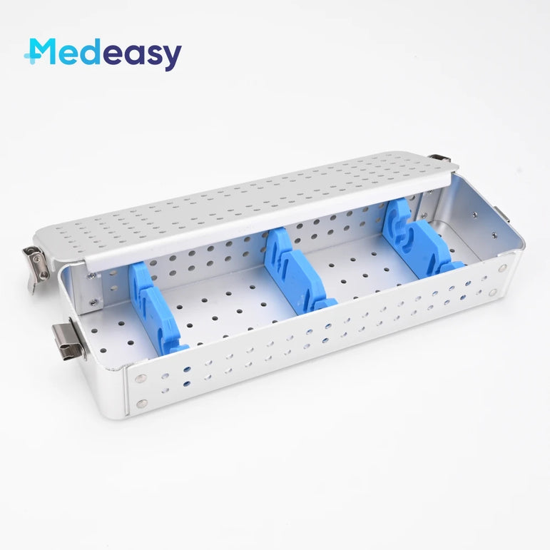 Rigid Endoscope Sterilizing Container Aluminium ENT Endoscopy Sterilization Tray Disinfection Box Case for Medical Instruments
