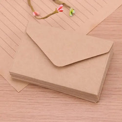 20Pcs 22x11cm Blank Mini Paper Window Envelopes  Classical White Black Kraft Wedding Invitation Gift