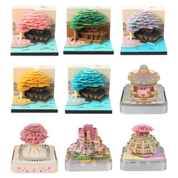 Castl Desk Calendar 2025 Tear-Away 3D Calendar Memo Pad Creative Desk Calendar DIY Notes Notepad 3D Art Calendar Paper