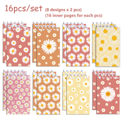 16pcs Football Mermaid Animals Mini Spiral Pocket Notebooks Memo Pad Coil Booklet Notepads For Kids Gifts Party School Diaries
