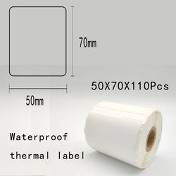 5PK Thermal Adhesive Label Papers for P1 Label Papers DP23 DP30 DP80 Label Maker  Waterproof  Tear Resistant Sticker