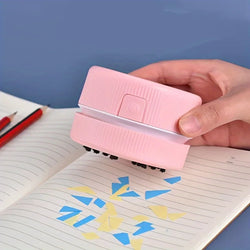 Desk vacuum cleaner, mini small household rubber paper cleaner, portable student supplies, office supplies, desktop storage box