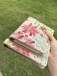 A5 Handcrafted Journal with Embroidered Floral Fabric Cover,Personalized Life Journal,Aesthetic Notebook for Writing & Planning