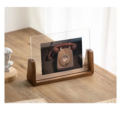 6 In Walnut Beech Photo Frame Wooden Kpop Idol Photo Display Wedding Party Picture Holder Desktop Office Photo Decor CardHolder