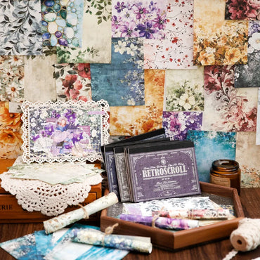 20pcs/lot Memo Pads Material Paper Renaissance Illustrated Scrolls Junk Journal diary Scrapbooking  Background Decoration Paper