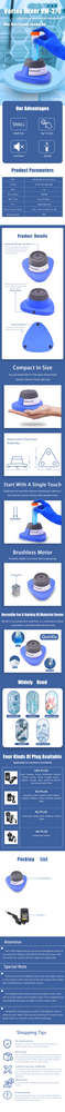 INTLLAB Mini Vortex Mixer Shaker Laboratory Tattoo Pigment Nail Polish Liquid Ink Mixer