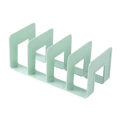 4 Grid Bookends Stand Bookshelf Desktop Decor Storage Rack Bookend Book Holder School Stationery Office Desktop File Organizer