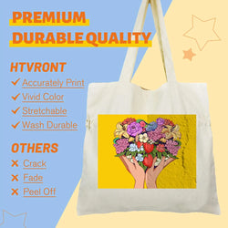 HTVRONT 20pcs Light&Dark Fabric 8.5x11in Heat Transfer Paper Sheets DIY Cotton T-Shirt Iron On Transfer Paper for Inkjet Printer