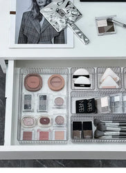 Unlimited Desk Drawer Organizers Set Plastic Bathroom Storage Makeup Organizer Clear Transparent Storage Box Bins