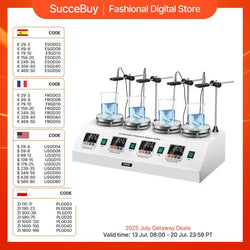 VEVOR 1/2/4/6 Heads Magnetic Agitador With Hot Plate Vortex Electric Shaker Mixer Portable Blender Stirrer Bar for Chemical Lab