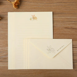 3 envelopes and 6 letter sets, animal patterned A5 letters, cute colored envelopes